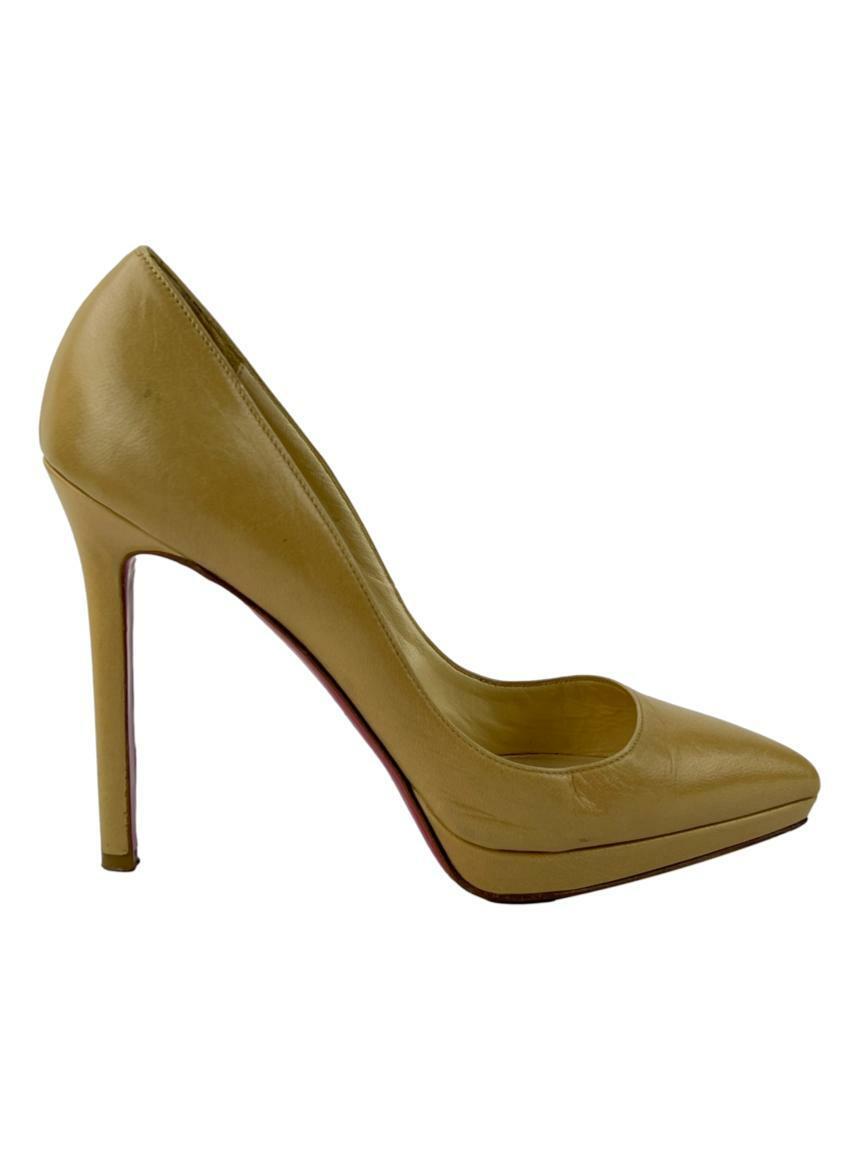 Sapato De Salto Christian Louboutin Pigalle Plato Nude Original AGFO3