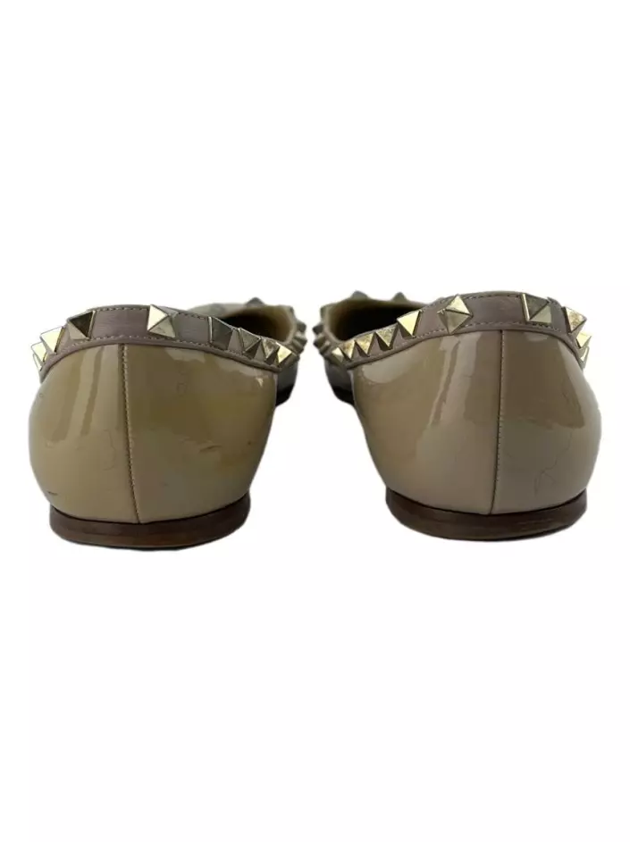 Sapatilha Valentino Rockstud Ballerina Nude Original Etiqueta Nica