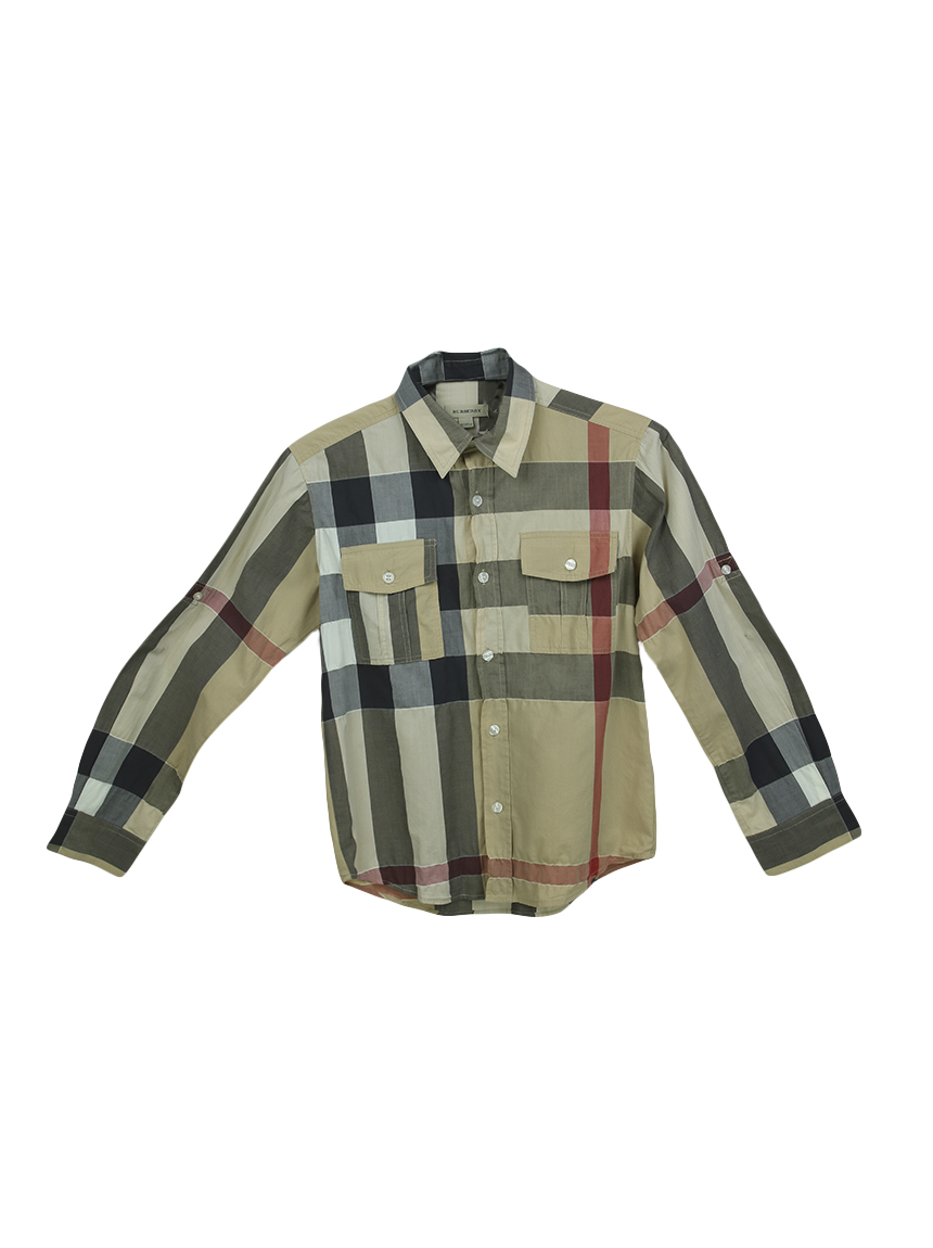 Camisa Burberry Xadrez Infantil Original Etiqueta Unica