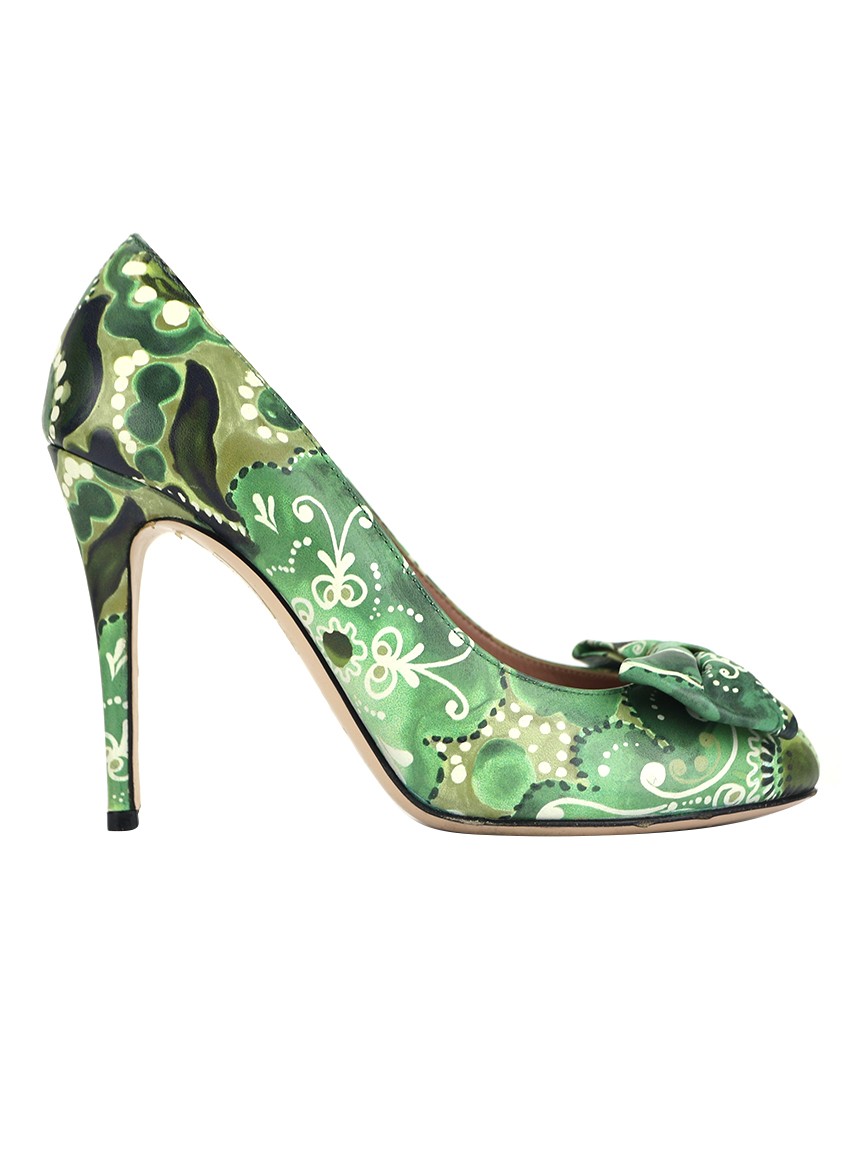 Sapato Red Valentino Printed Verde Original - YAZ4