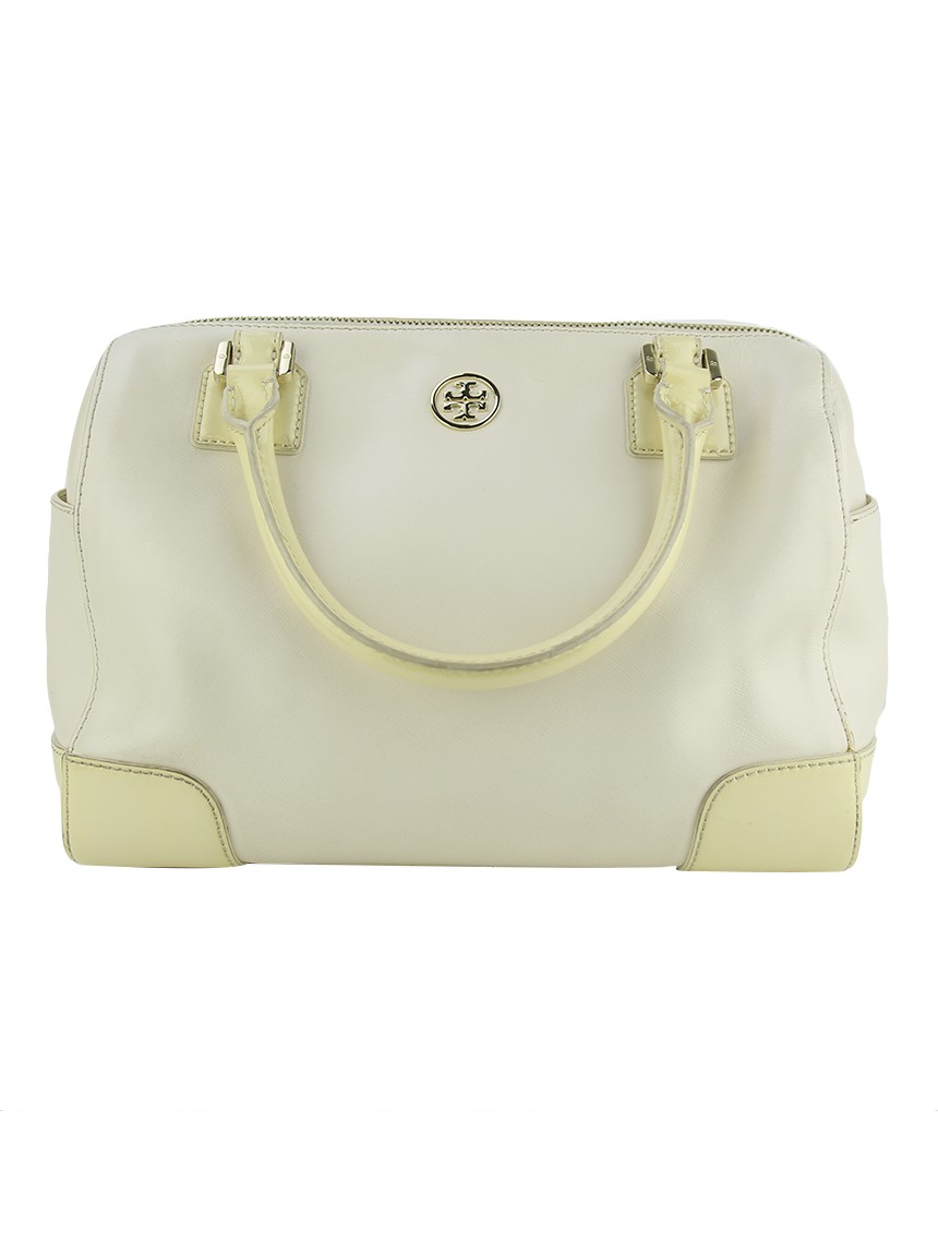 Bolsa Tory Burch Robinson Middy Couro Creme Original - ZPA1 | Etiqueta Única