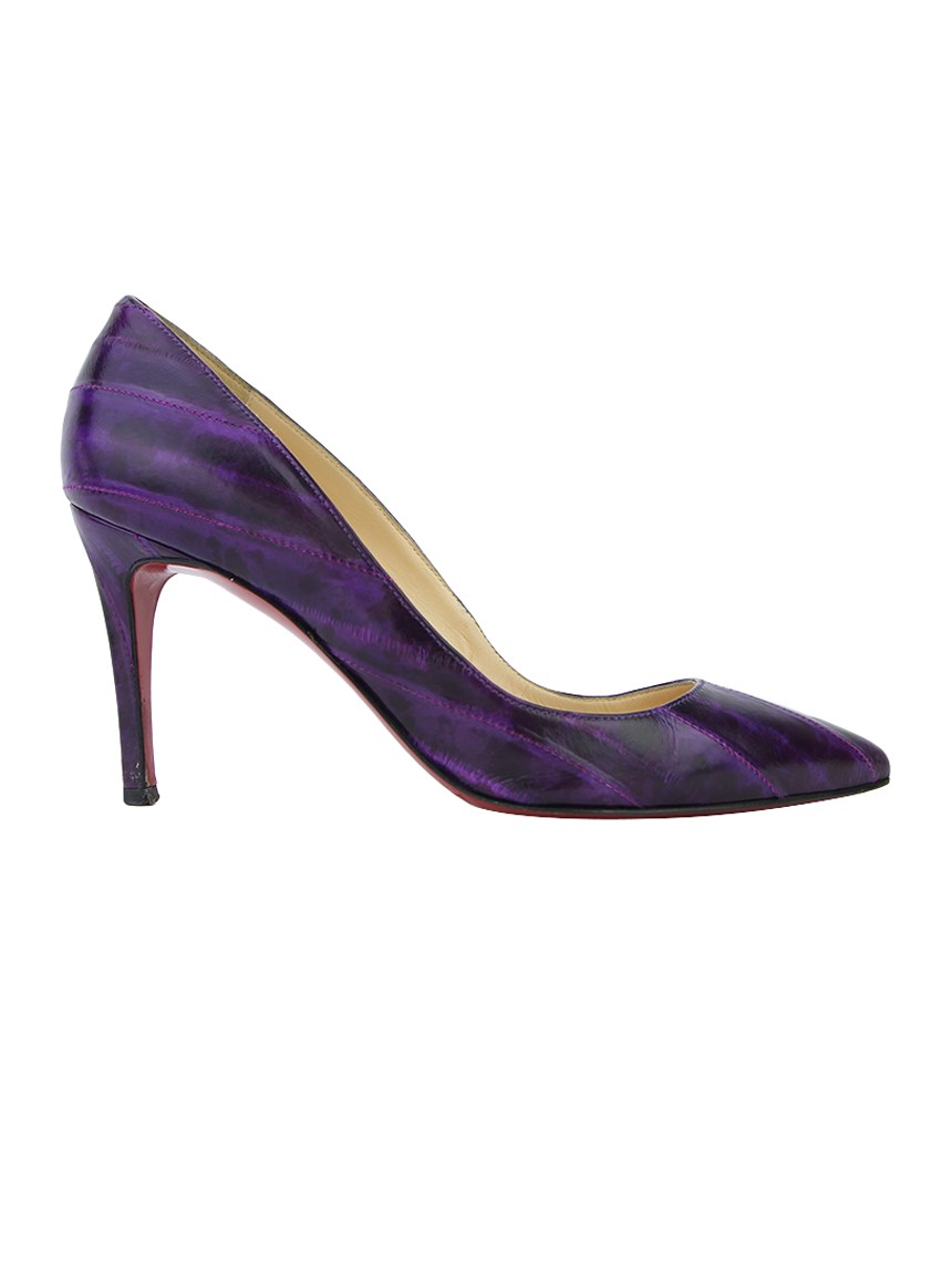 Sapato Christian Louboutin Pigalle 85 Eel Roxo - RBF1 Original