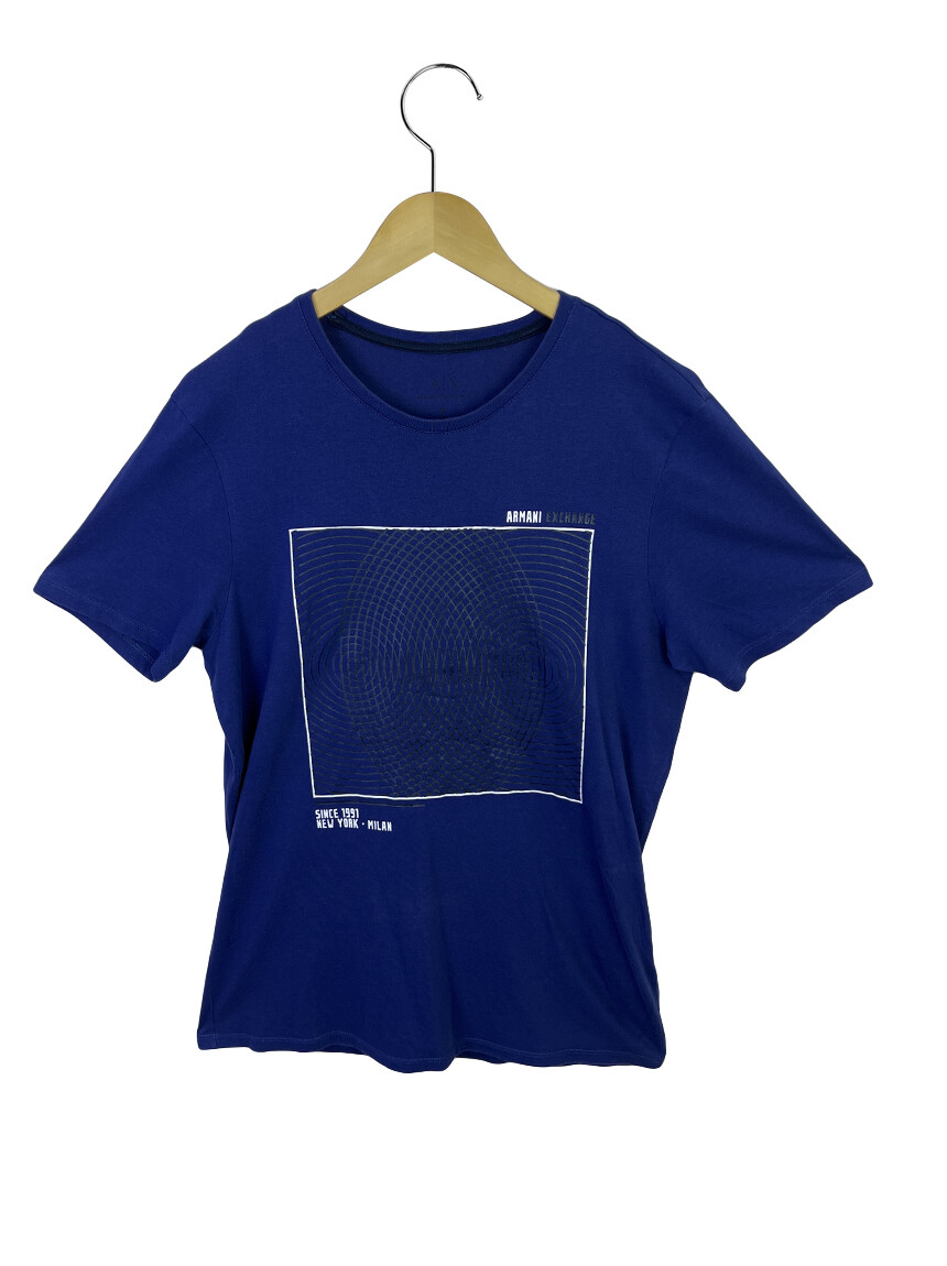 Blusa Armani Exchange Estampada Azul Infantil Original - ACQQ2 | Etiqueta  Única