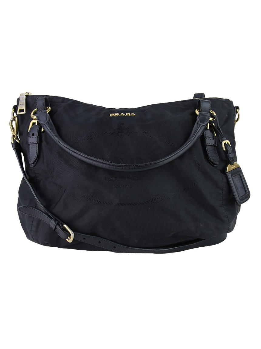 Bolsa Prada Nylon Jacquard Nero Bauletto OEM1 Original