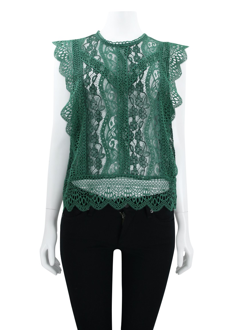 Blusa shops verde agua zara