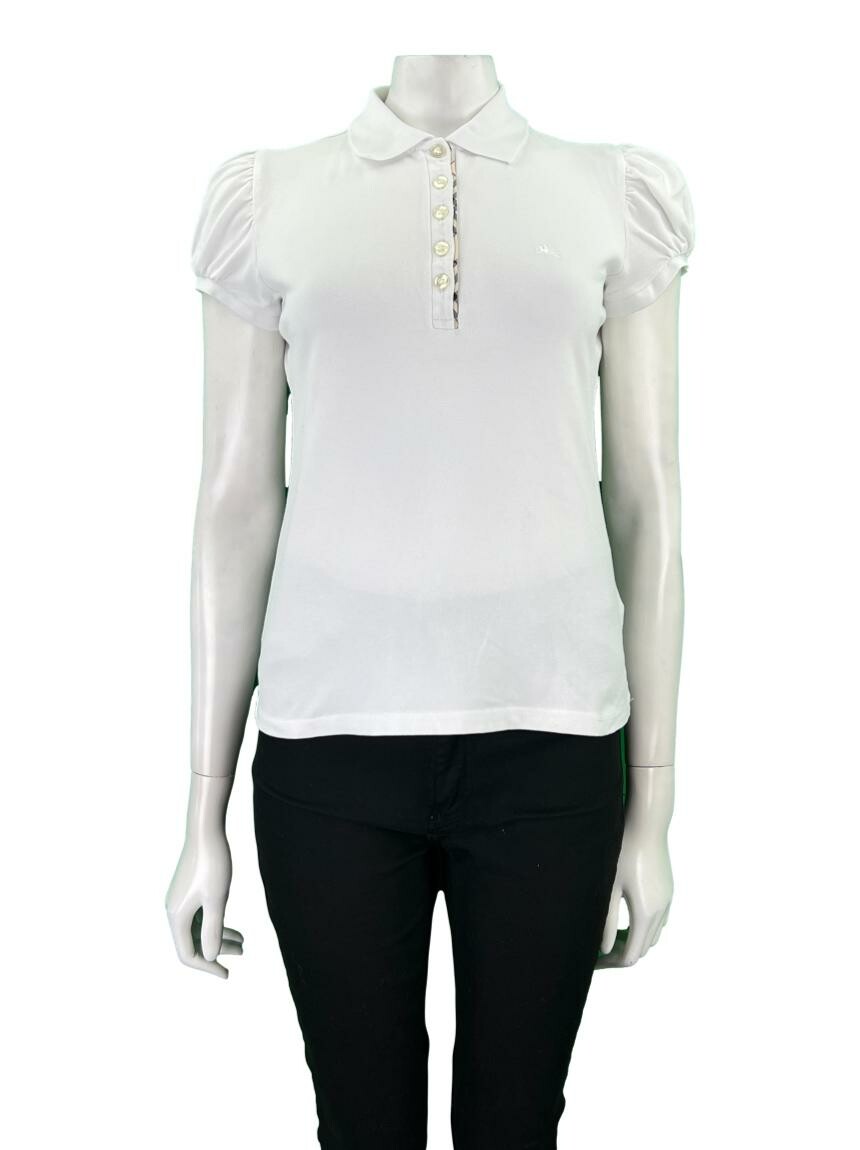 Blusa Burberry London Tecido Branca Original - RPX308 | Etiqueta Única