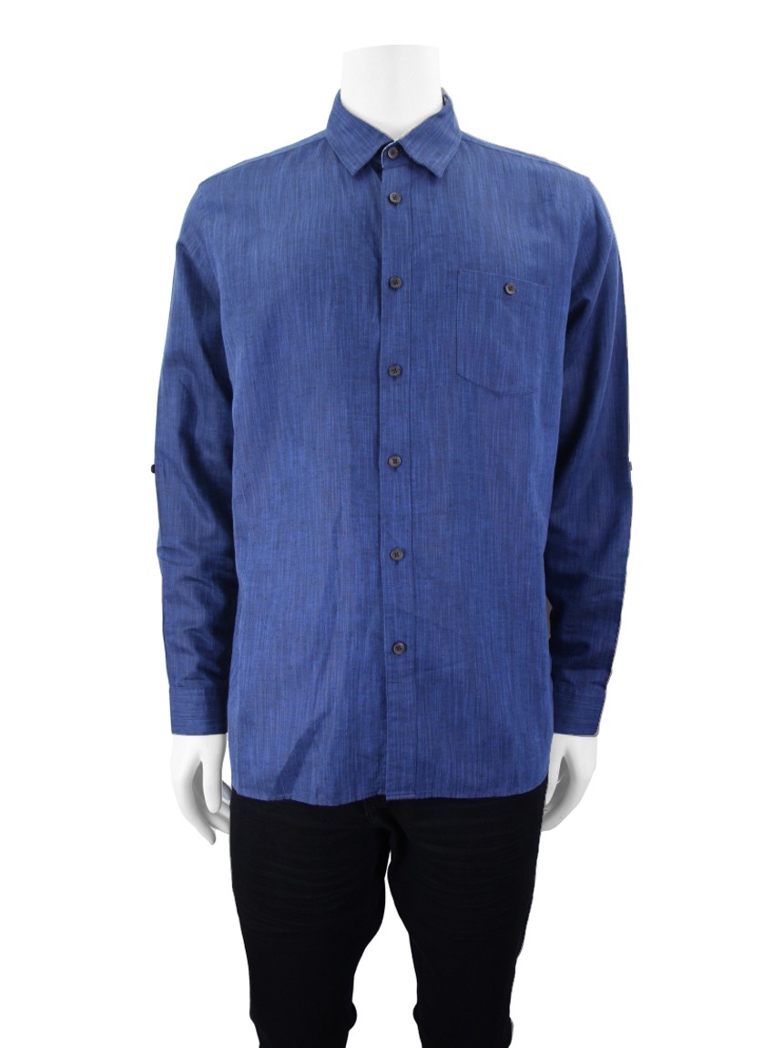 Camisa Ted Baker Tecido Azul Masculina Original - FNZ160