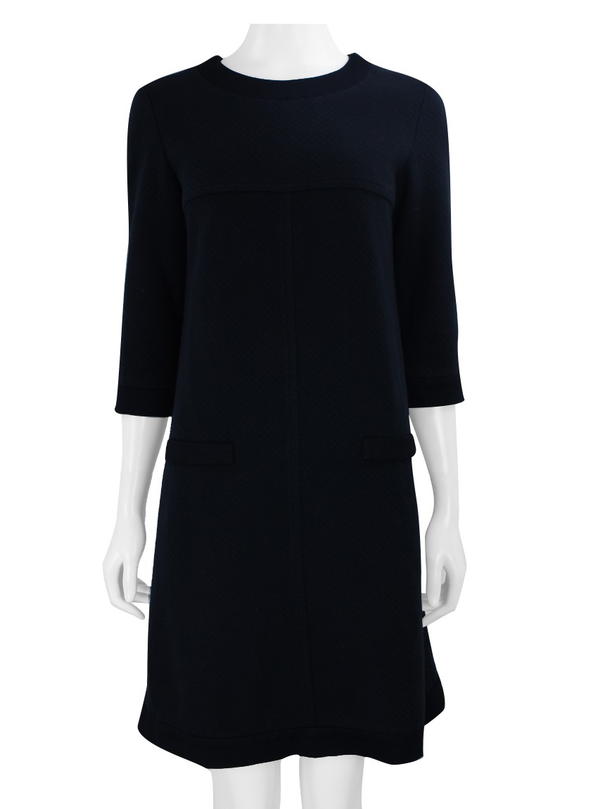 Vestido Chanel Moletom Preto Uniforme- IYM27 Original | Etiqueta Única