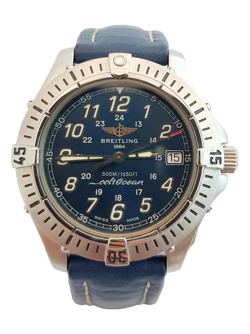 Relógio Breitling Colt Ocean Quartz Azul - REL126 Original