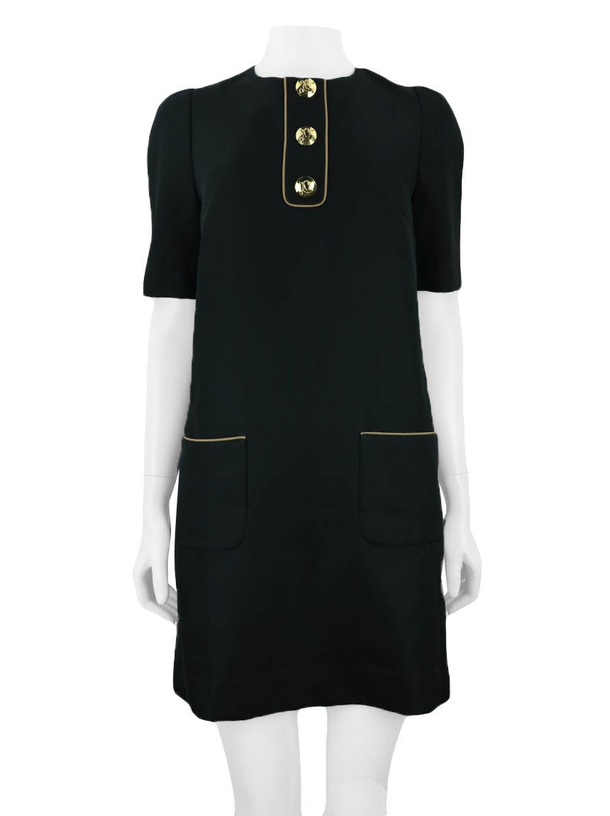 Vestido Louis Vuitton Preto Uniforme- IYM22 Original | Etiqueta Única