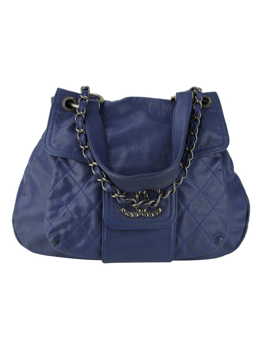 Bolsa Chanel Coco Rider Flap Bag Azul Original - QAR35 | Etiqueta Única