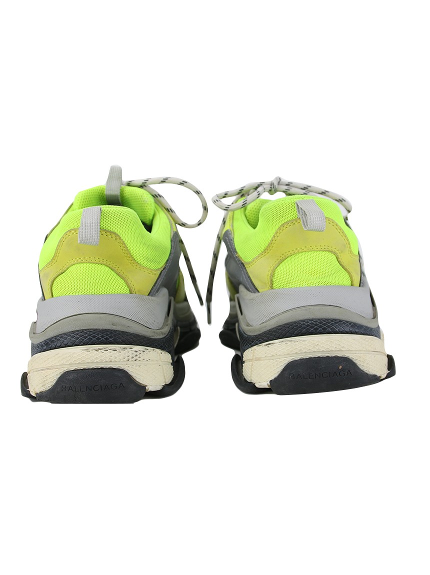 balenciaga triple s neon yellow