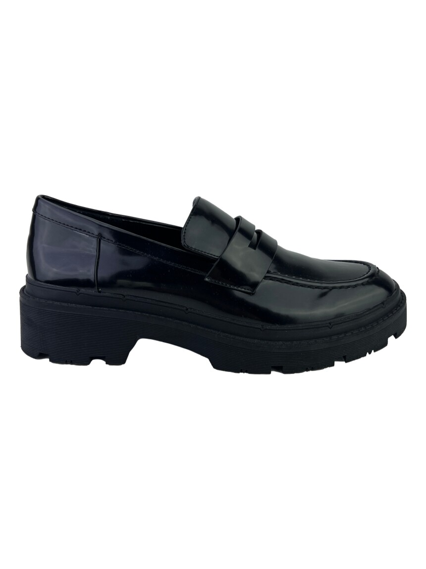 Sapato Zara Mocassim Track Preto EFK42 Original Etiqueta Única