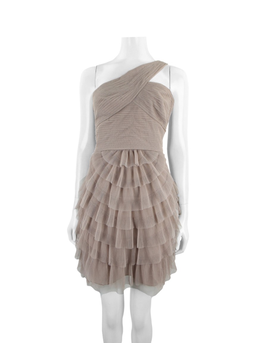 Vestido BCBG Max Azria Ella Babados Nude Original JPM83