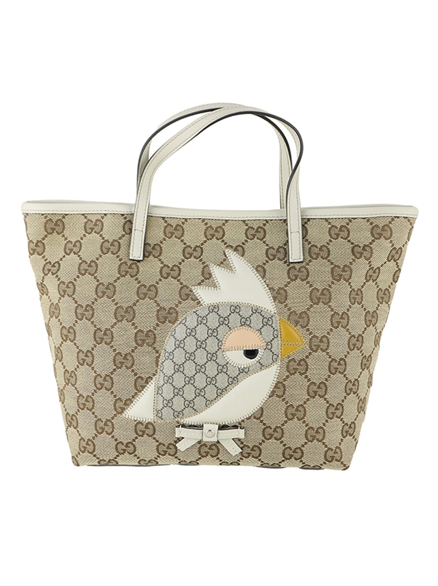 Gucci Kids ミニバッグ Bolsa Gucci Mini Zoo Bird GG Canvas Off-White Kids - BCH5044