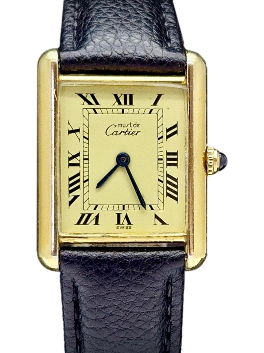 Relógio Cartier Tank Vermeil Dourado Quartz - MGK460 Original