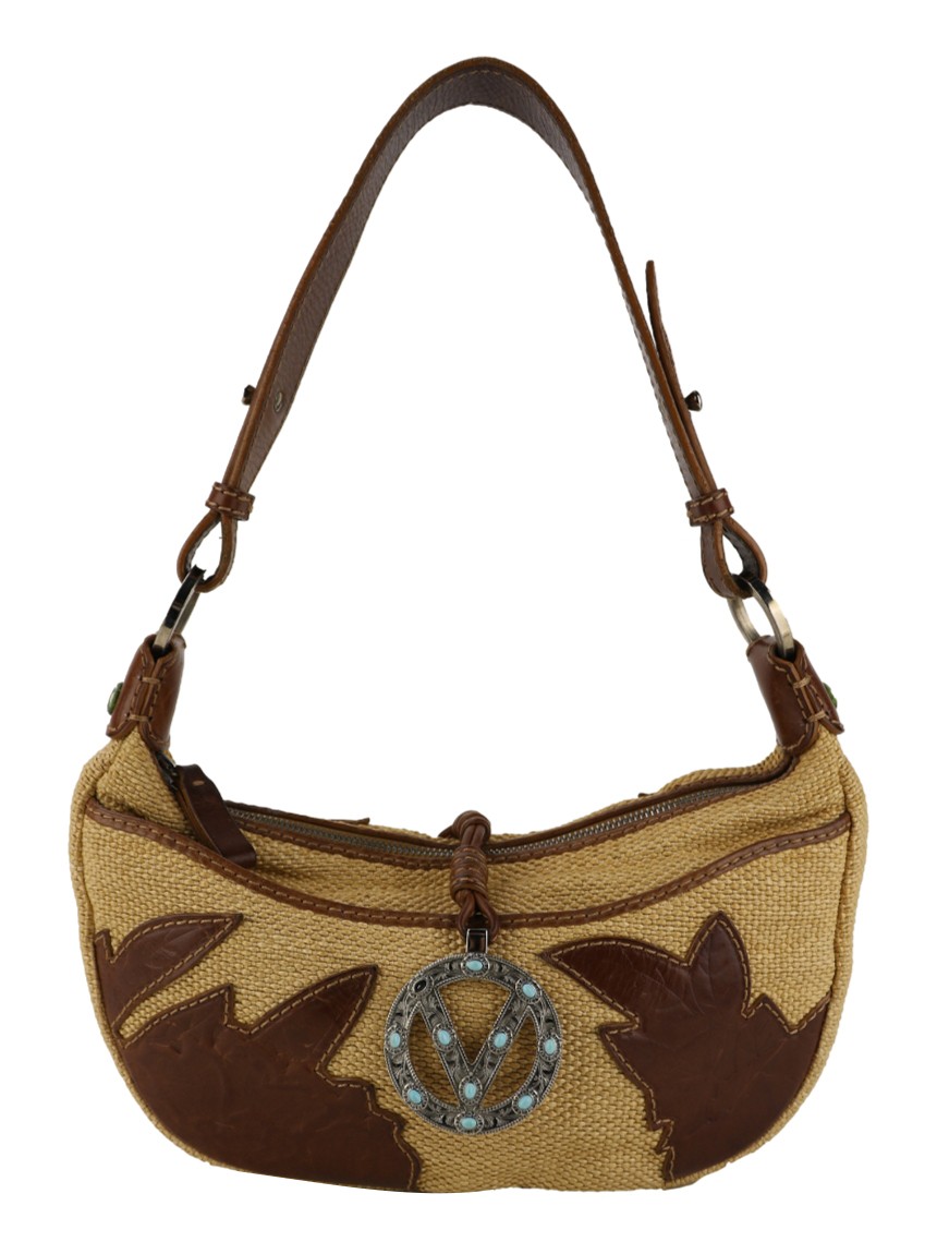 vintage★VALENTINOバッグ Bolsa Valentino Vintage Raffia Marrom - AGY155 Original | Etiqueta