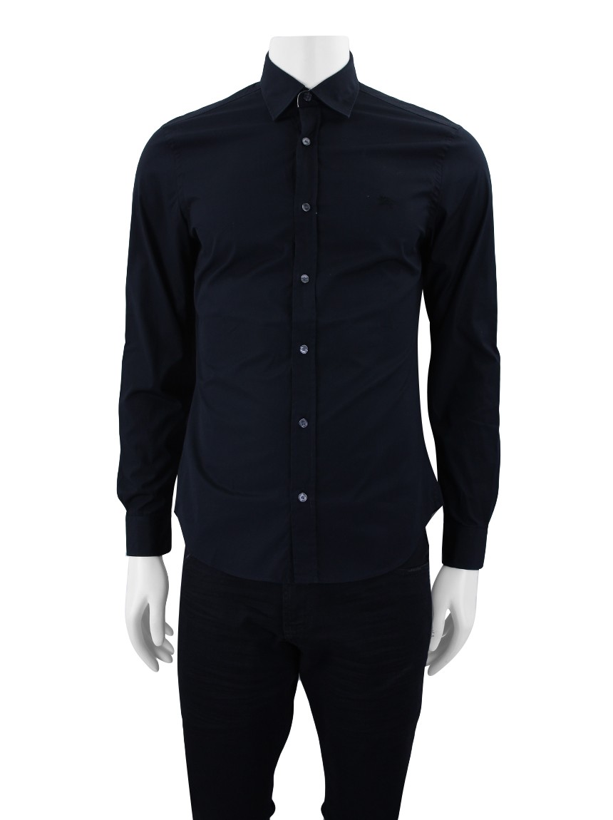 Camisa Burberry Brit Algodão Preta Masculina Original - YER21 | Etiqueta  Única