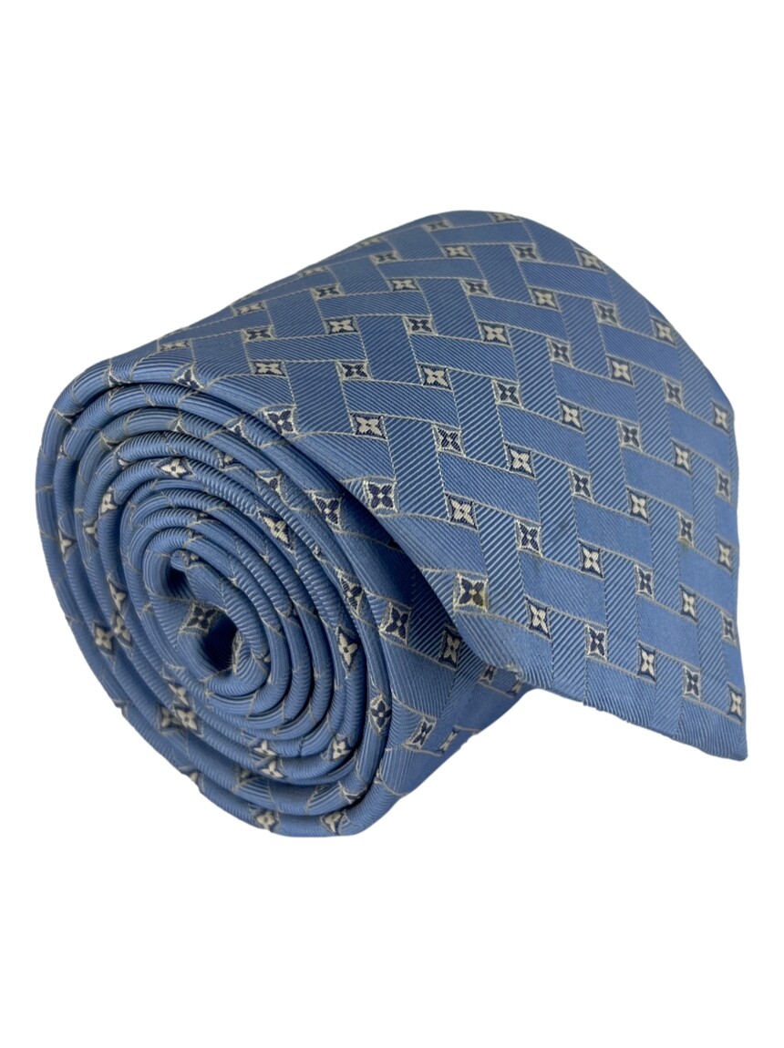 Gravata Louis Vuitton Original Azul Monograma Masculina