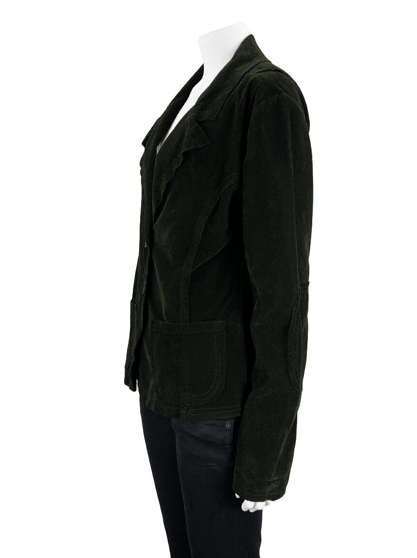 Blazer Bebe Texturizado Verde Musgo Original AFKZ25 Etiqueta Única