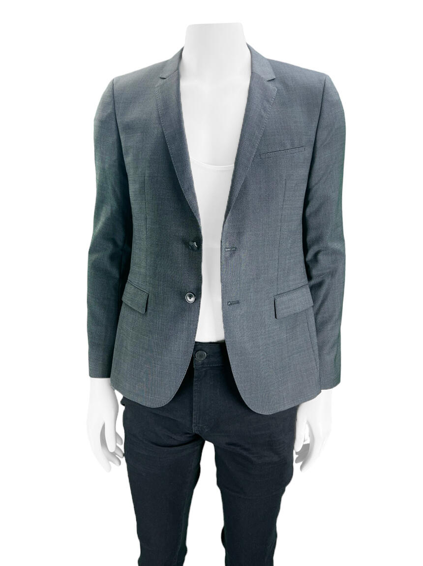 Blazer Hugo Boss Lã Cinza Original GLK33 Etiqueta Única