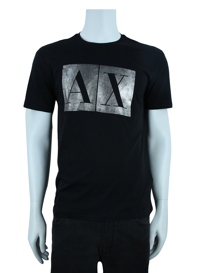 Blusa Armani Exchange Logo Preto Masculina Original - HUO3 | Etiqueta Única