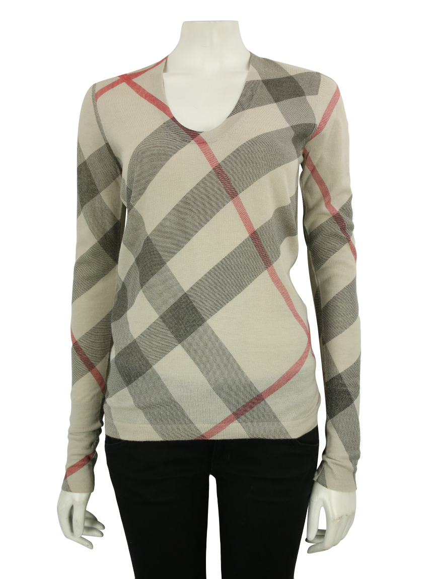 Blusa Burberry London Tecido Xadrez Original - GJL28 | Etiqueta Única