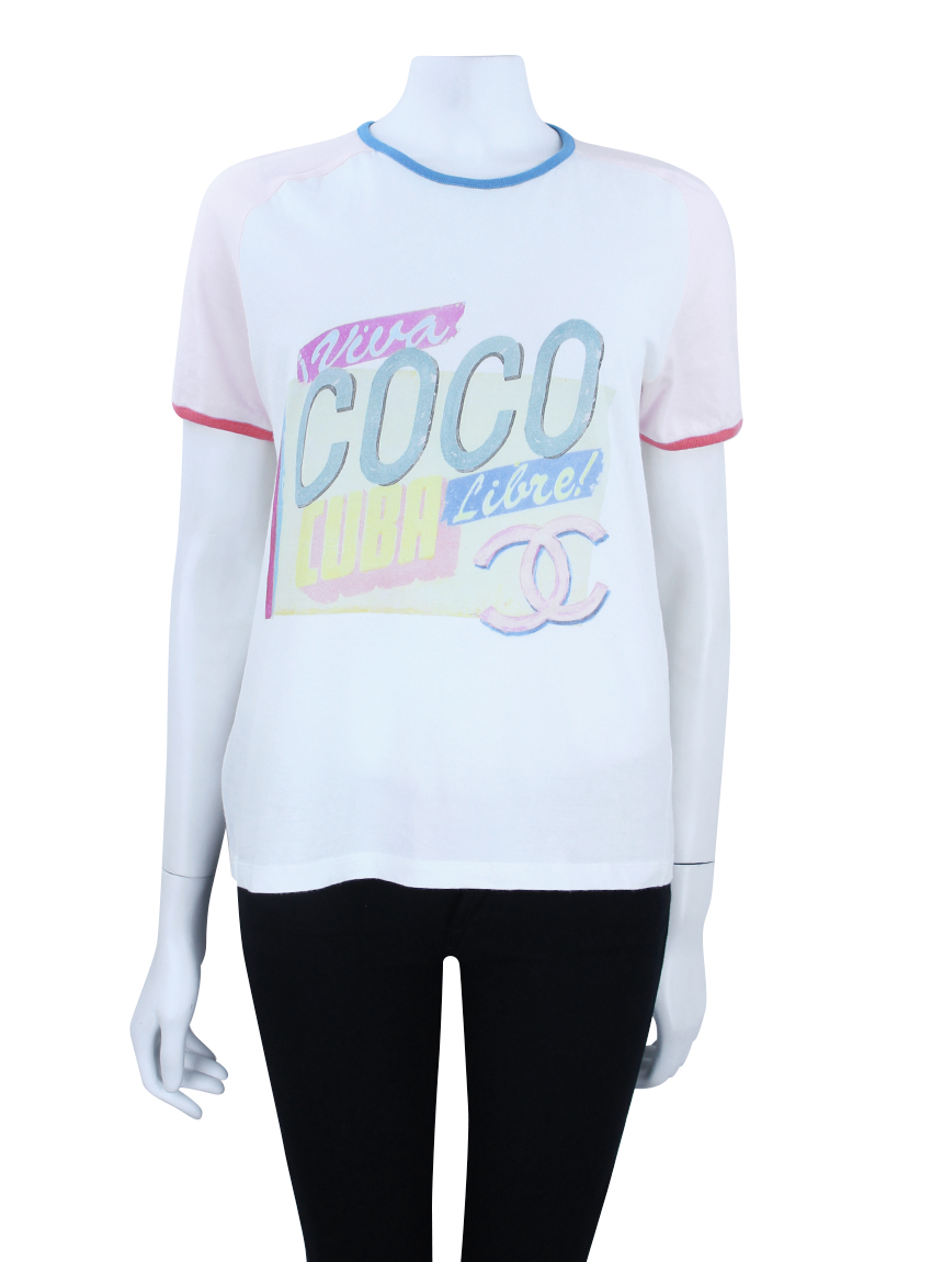 Blusa Chanel Coco Cuba Colorida - CTU26 Original | Etiqueta Única