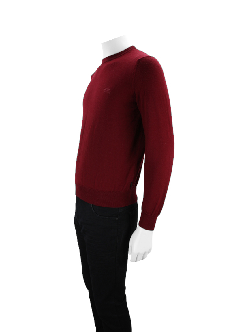 Blusa Hugo Boss Boss Suéter Bagritte Lã Vermelho Masculina Original RRX9 Etiqueta Única