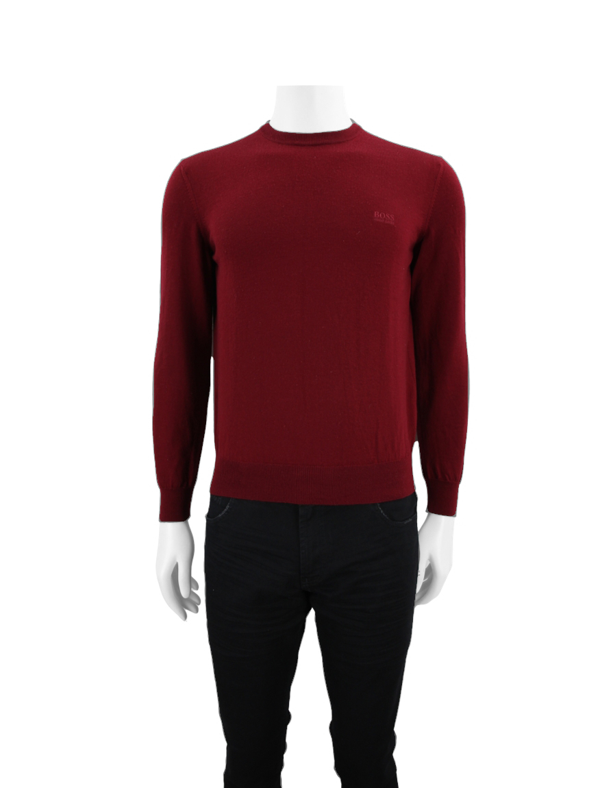Blusa Hugo Boss Boss Suéter Bagritte Lã Vermelho Masculina - RRX9