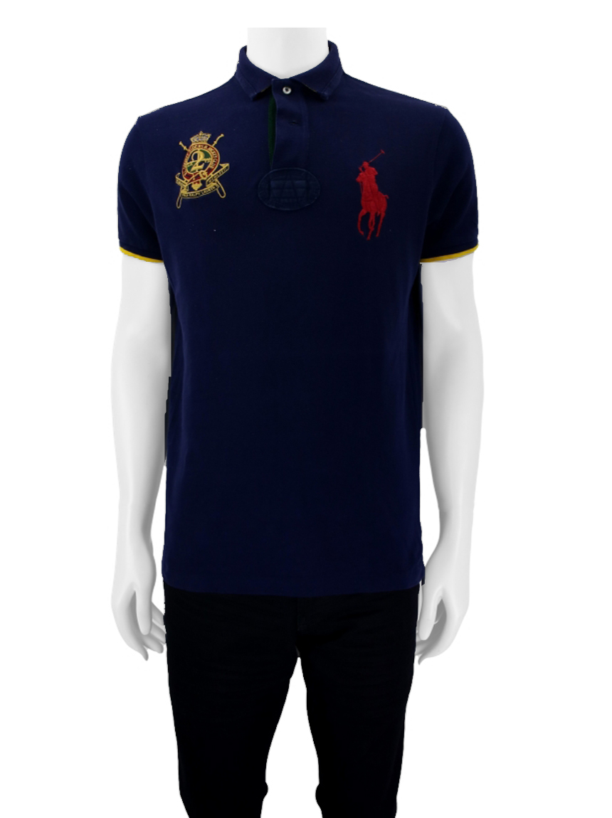 Camisa Polo Polo Ralph Lauren Slim Fit Logo Azul-Marinho - Compre