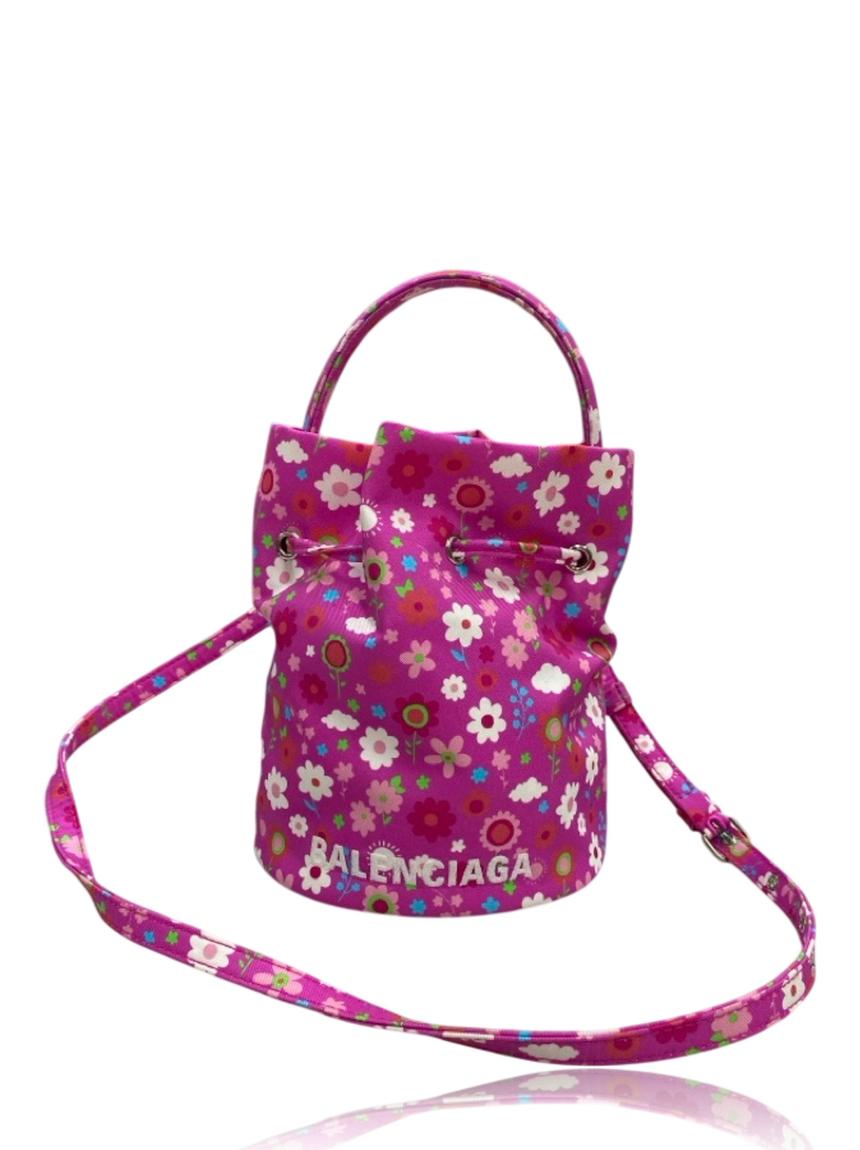 balenciaga balenciaga wheel xs floral rosa pink