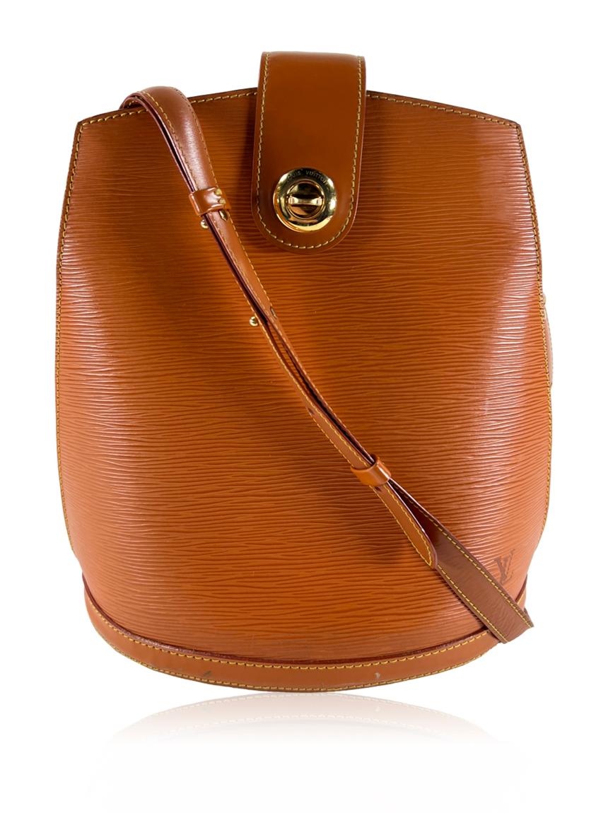 louis vuitton louis vuitton cluny epi marrom vintage brown