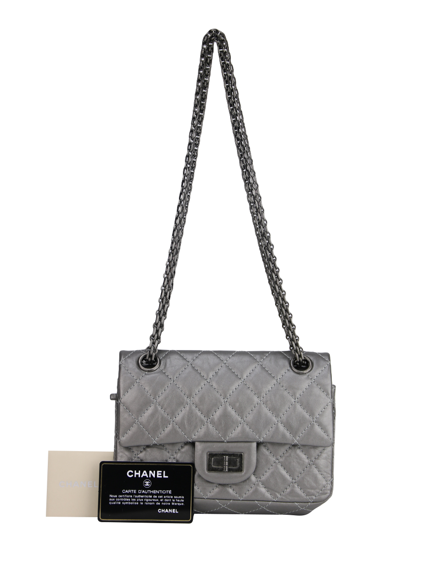 Bolsa Chanel Reissue Prata Original Dfq Etiqueta Nica