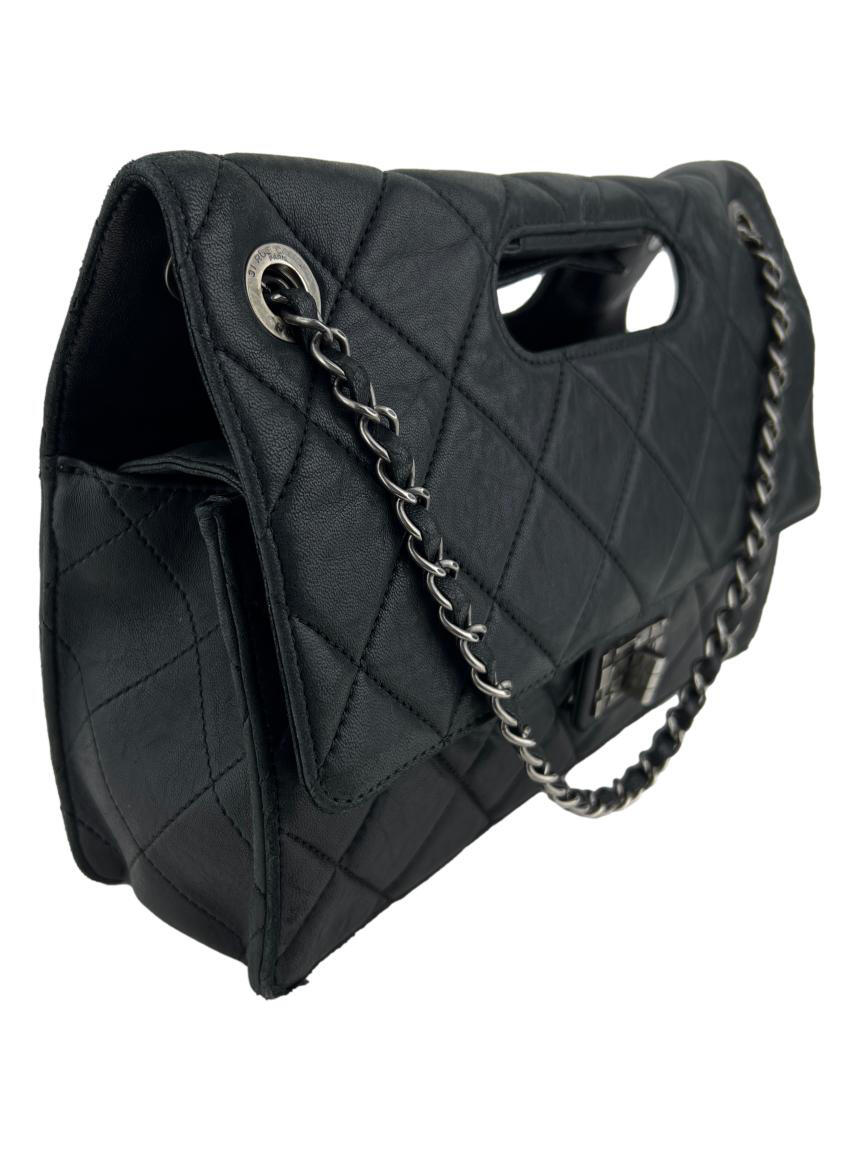 Bolsa Alça Chanel Take Away Flap Preta Original SML91 Etiqueta