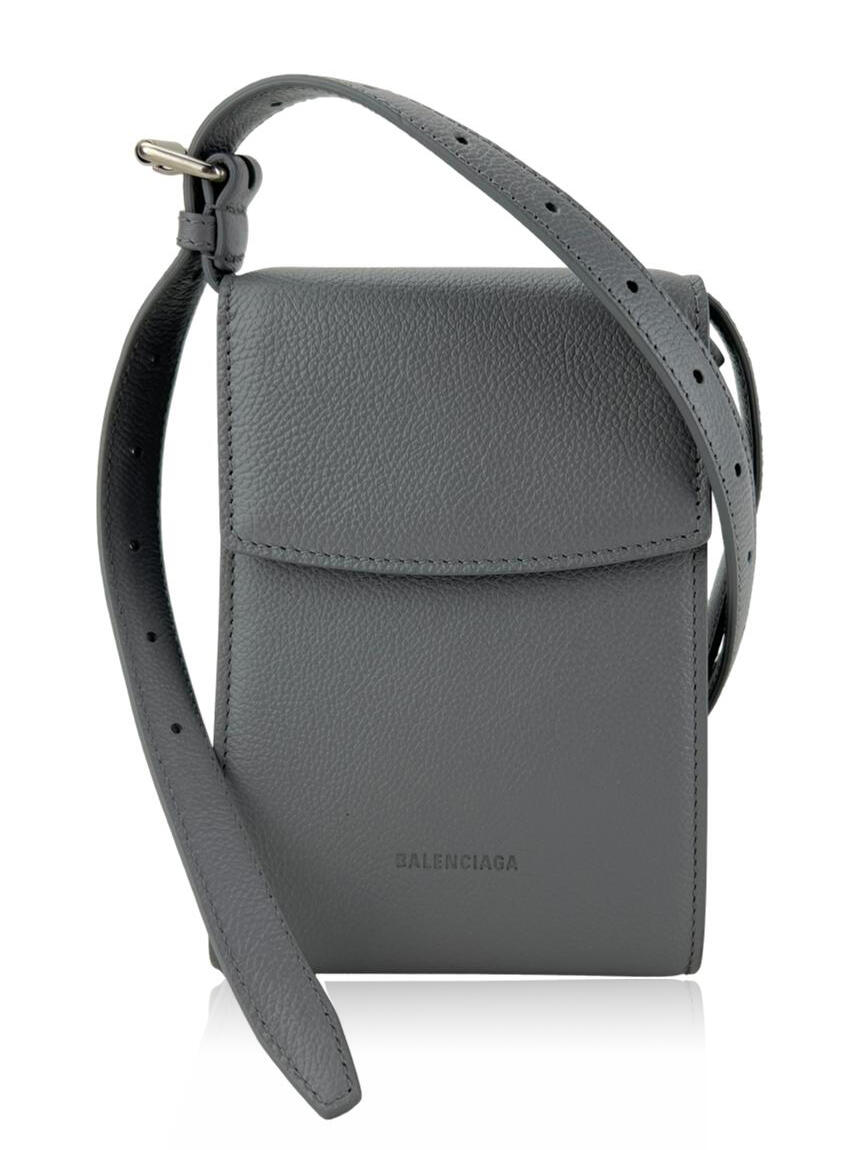 balenciaga com alca balenciaga ghost phone couro cinza gray