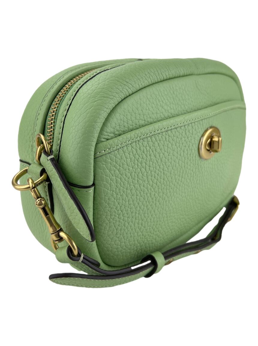 Bolsa com Alça Coach Camera Bag Verde Original GUB13 Etiqueta Única