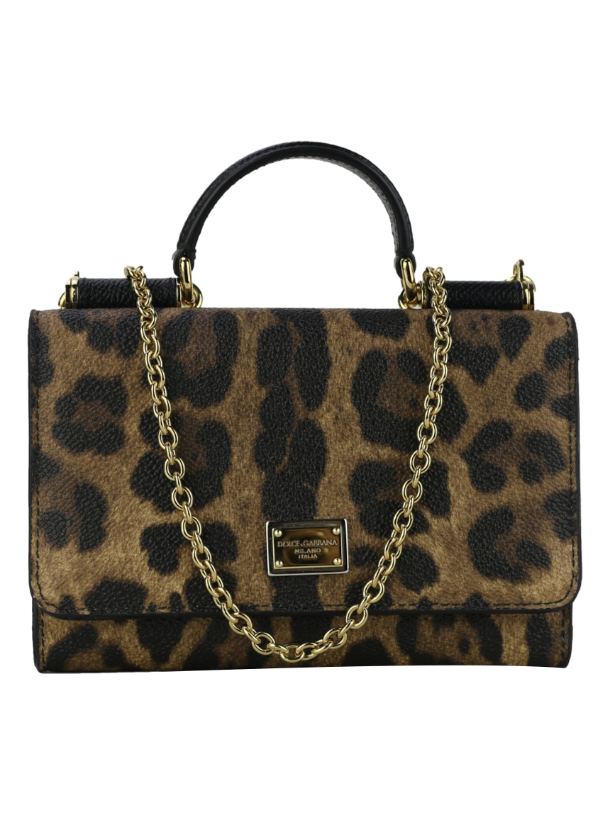 Bolsa Dolce Gabbana Mini Sicily Von Bag Leopardo FXO50
