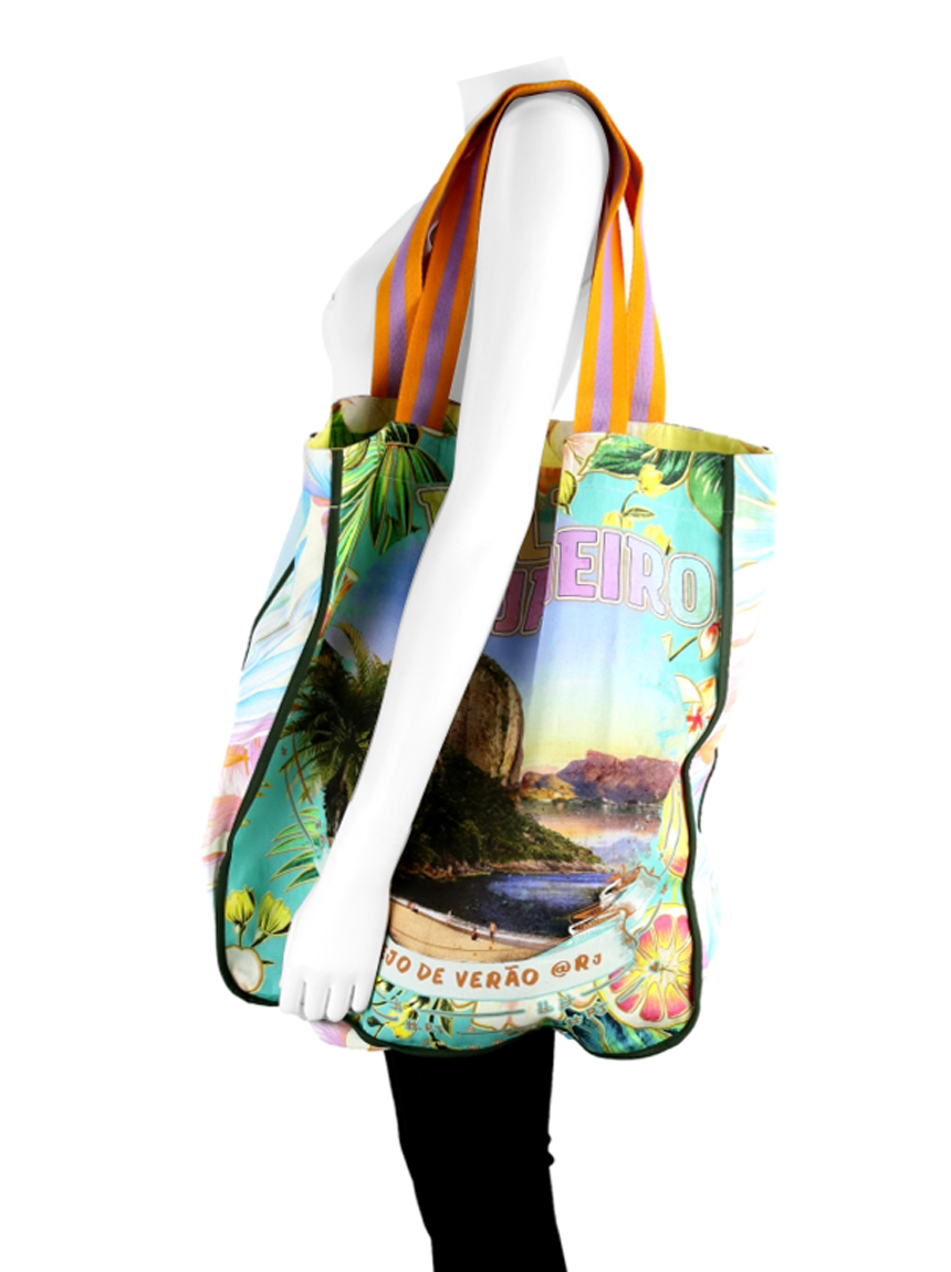 Bolsa Farm Moda Praia Estampa Rio De Janeiro Original Etiqueta Nica