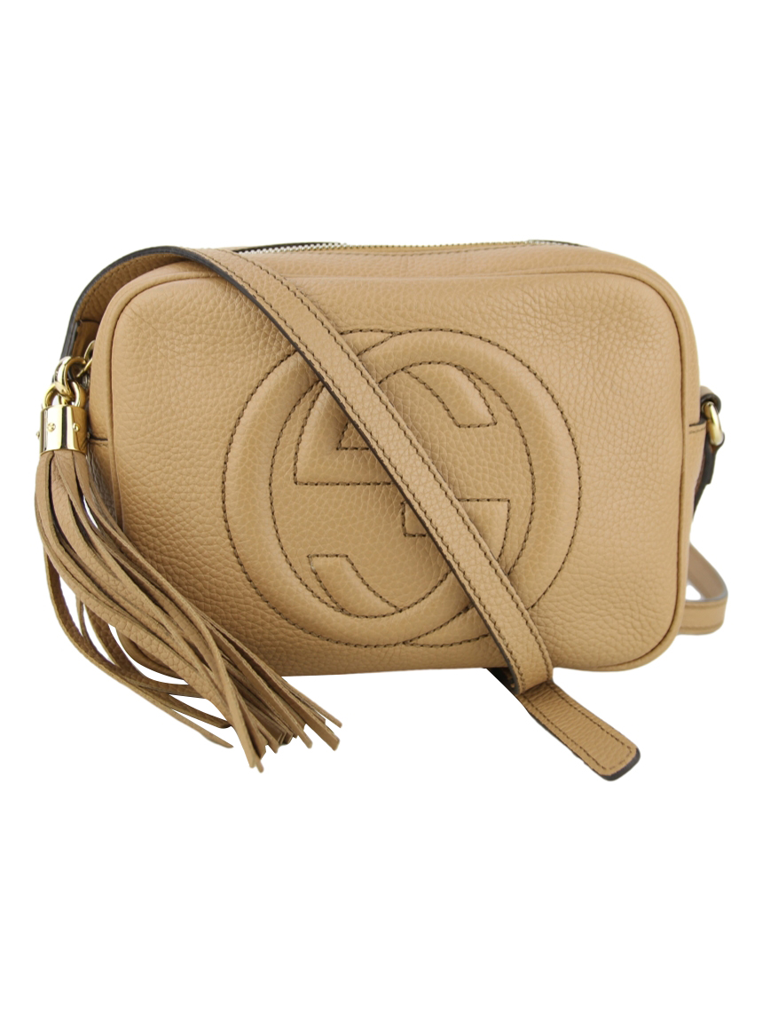 Bolsa Gucci Soho Disco Bege TQY3 Original Etiqueta Única