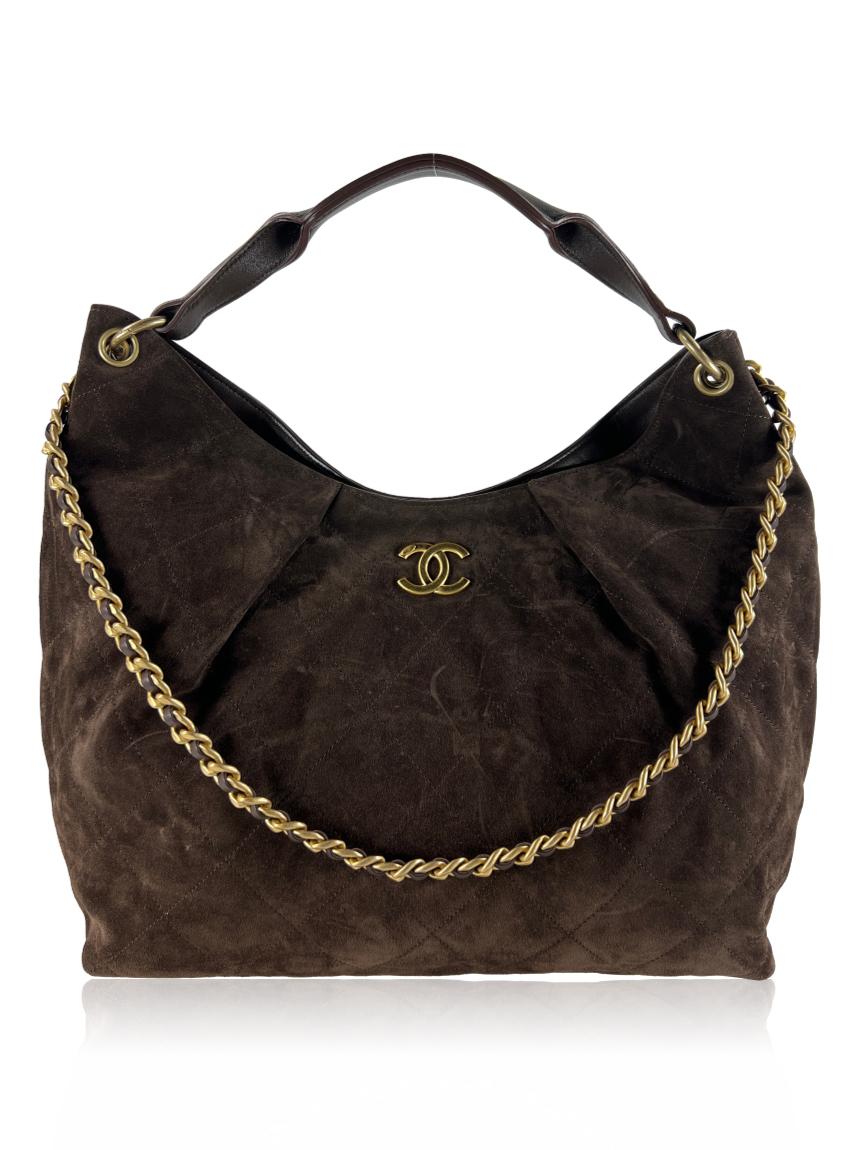 chanel chanel quilted marrom brown