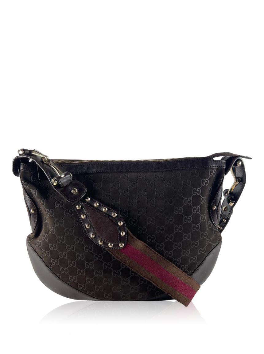 gucci gucci pelham web studded monograma