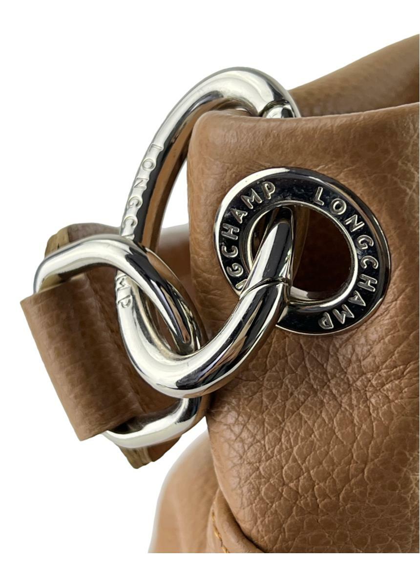 Bolsa Hobo Longchamp Le Foulonne Bege Original - CFCK8 | Etiqueta Única
