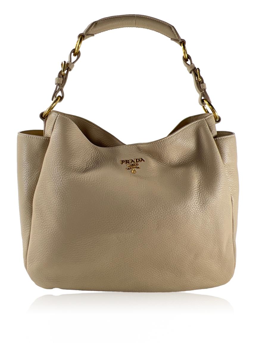 prada prada couro bege beige