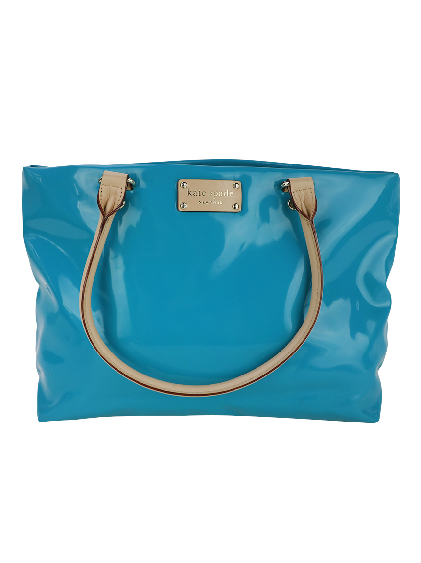 Bolsa Kate Spade Rudy Henry Street Verniz Azul Original - THL13 | Etiqueta  Única