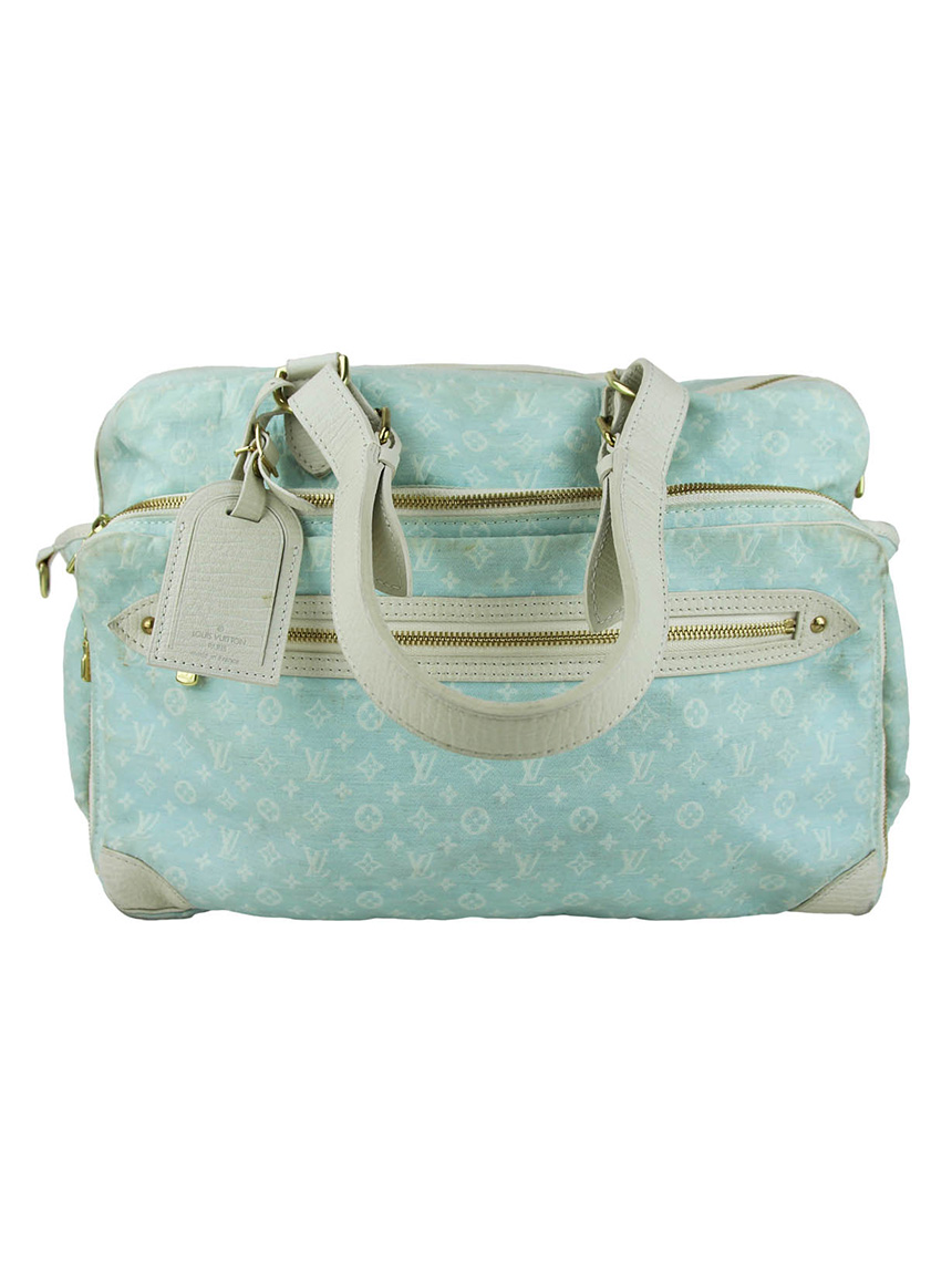 Louis Vuitton Light Blue Monogram Mini Lin Sac A Langer Diaper Bag Louis  Vuitton