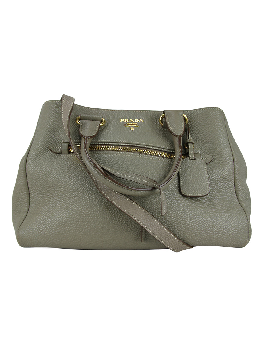 Bolsa Prada Galleria Verde Original Feminino Couro Autêntico