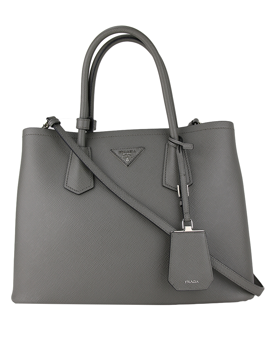 PRADA パーティーバッグ グレー Bolsa Prada Double Handle Small Cinza - GXG1 Original | Etiqueta Única