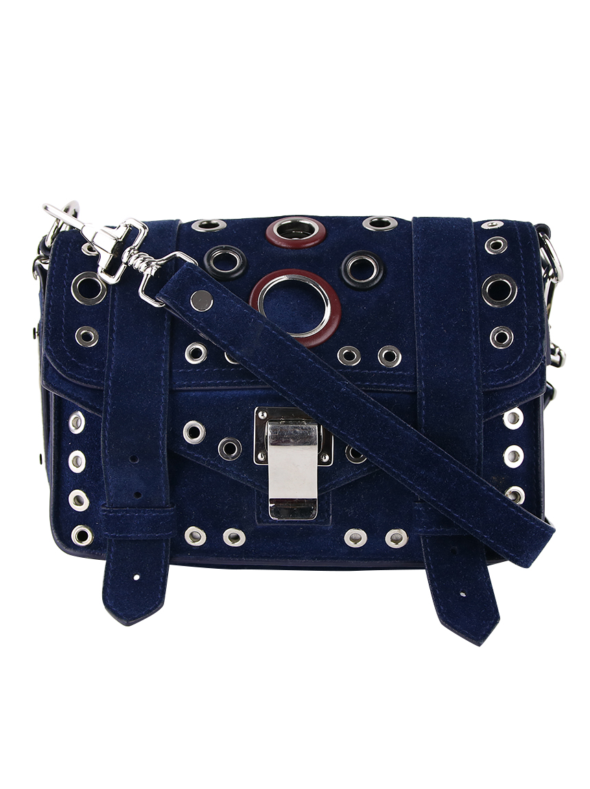 Bolsa Proenza Schouler Mini PS1 Grommets in Indigo Azul