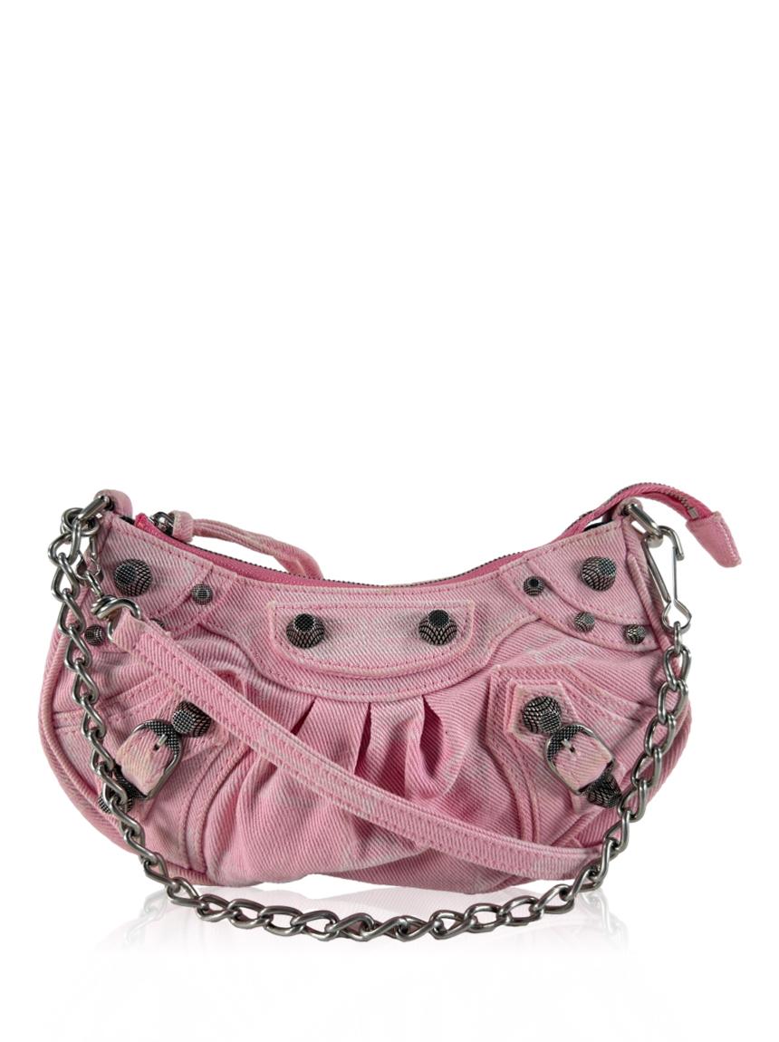 balenciaga balenciaga le cagole bb monogram rosa mini